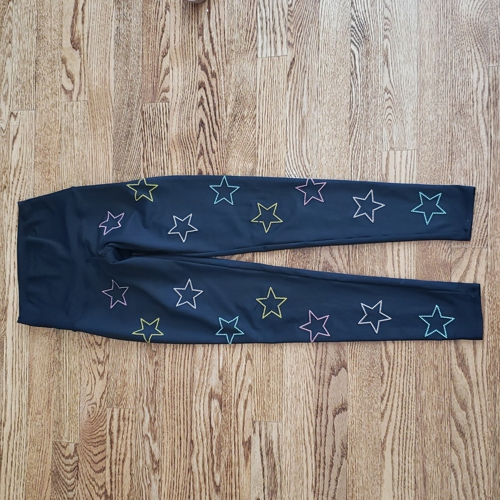 (S) Beach Riot Sport Skinny Fit High Rise Legging Stretch Embellished Athleisure